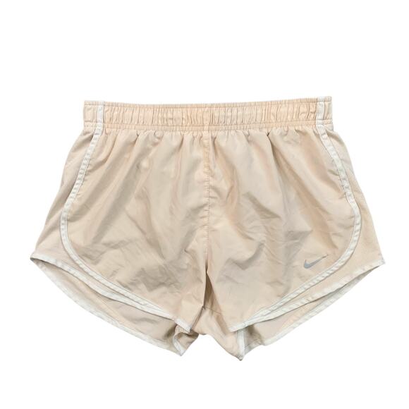Nike Shorts Women M Medium Ivory White Tempo Drawstring Moisture Wicking Running - Picture 1 of 13